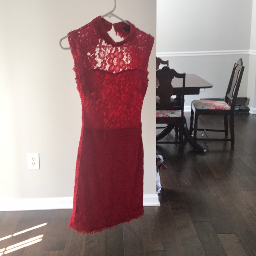Red swoon boutique dress